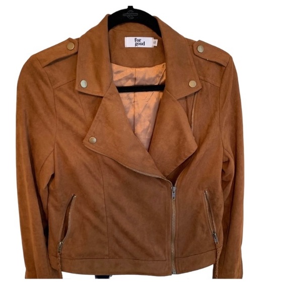 Suede brown jacket size S - Picture 1 of 8